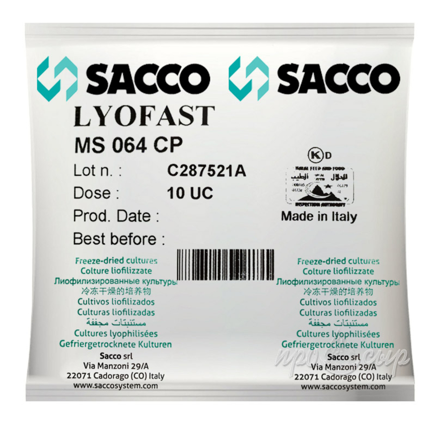 Мезофильно-термофильная закваска Sacco MS 062/064/66CP 10D