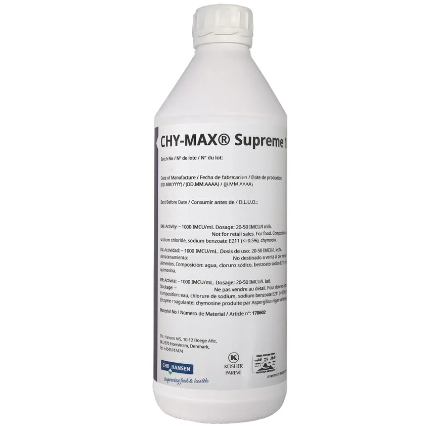 Сычужный фермент Hansen CHY-MAX SUPREME 1000, 1 литр Сычужный фермент Hansen CHY-MAX SUPREME 1000, 1 литр