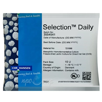 Закваска Chr.Hansen Selection Daily (10U) на 100 литров молока