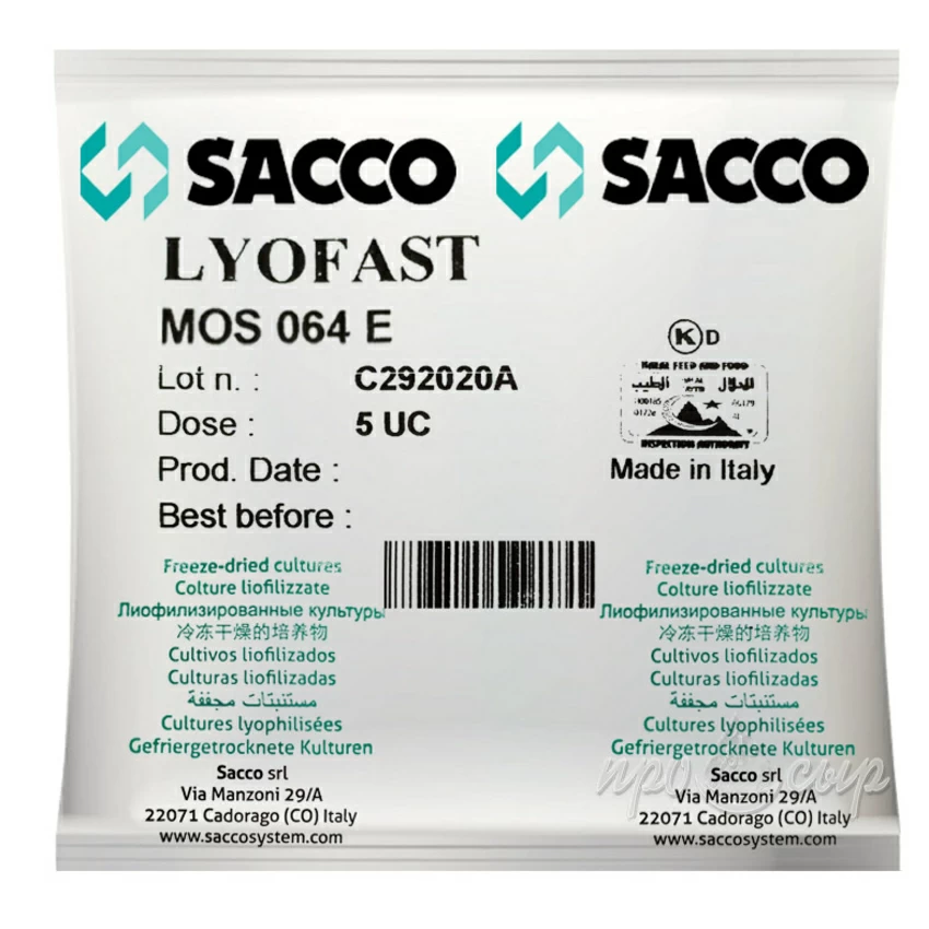 Мезофильно-термофильная закваска Sacco MOS 062/064E(D,B) 5D Мезофильно-термофильная закваска Sacco MOS 062/064E(D,B) 5D