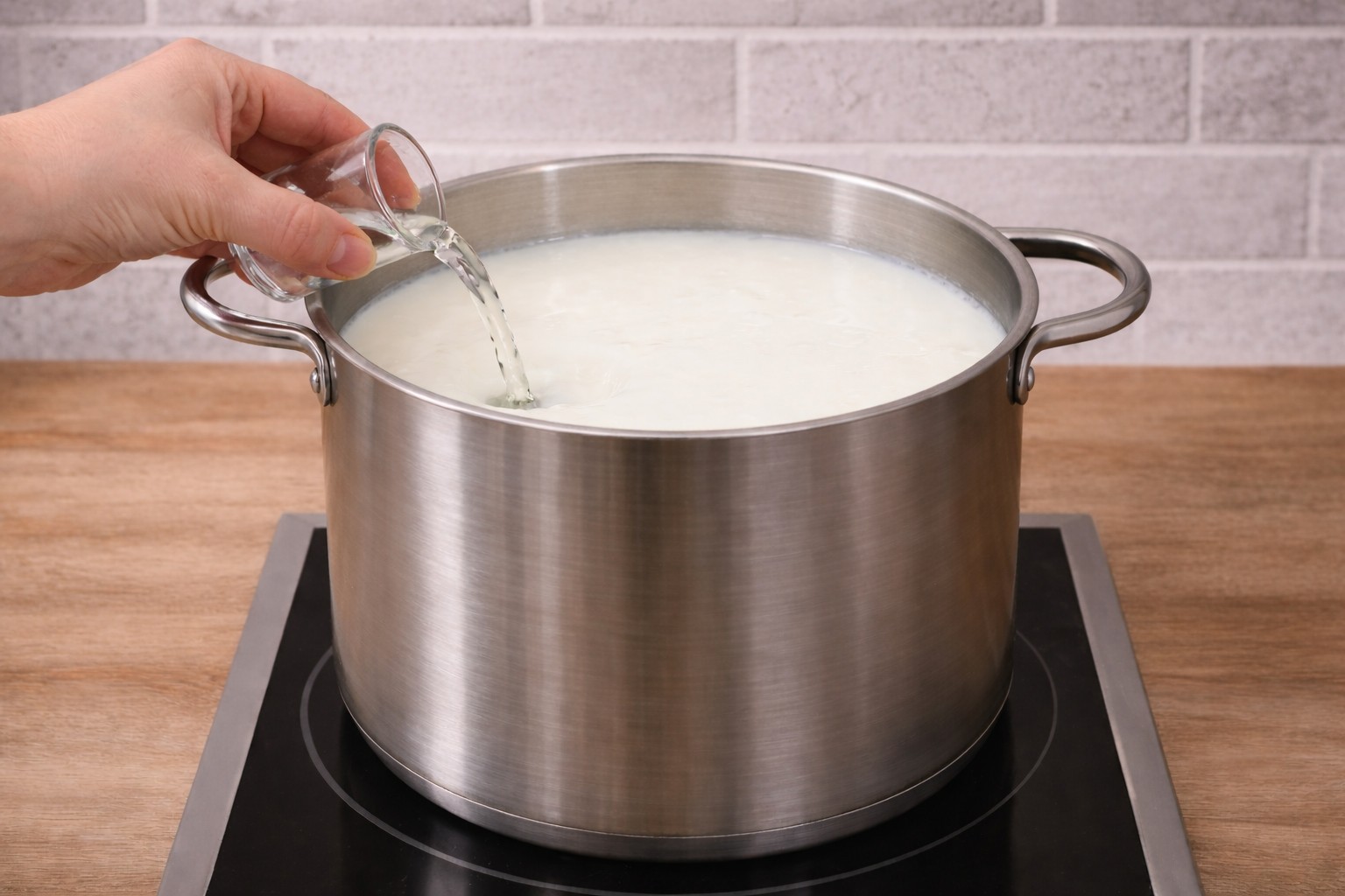 добавляем сычужный фермент в качотту по рецепту