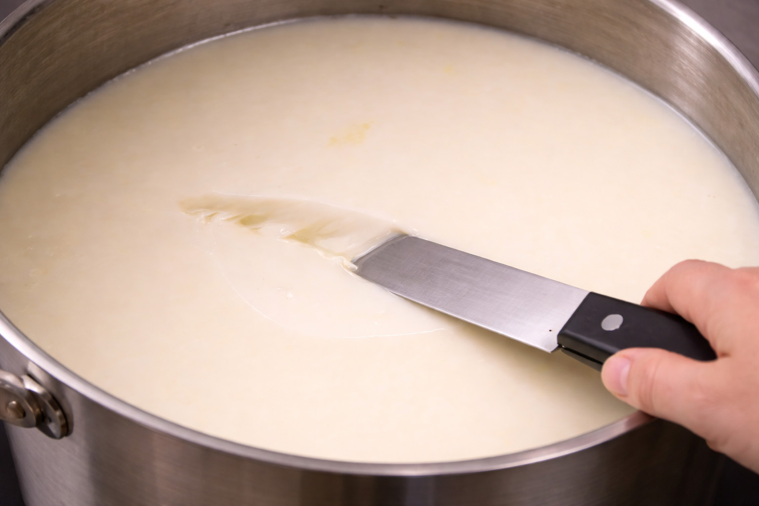 чистое отделение  при приготвлении качотты