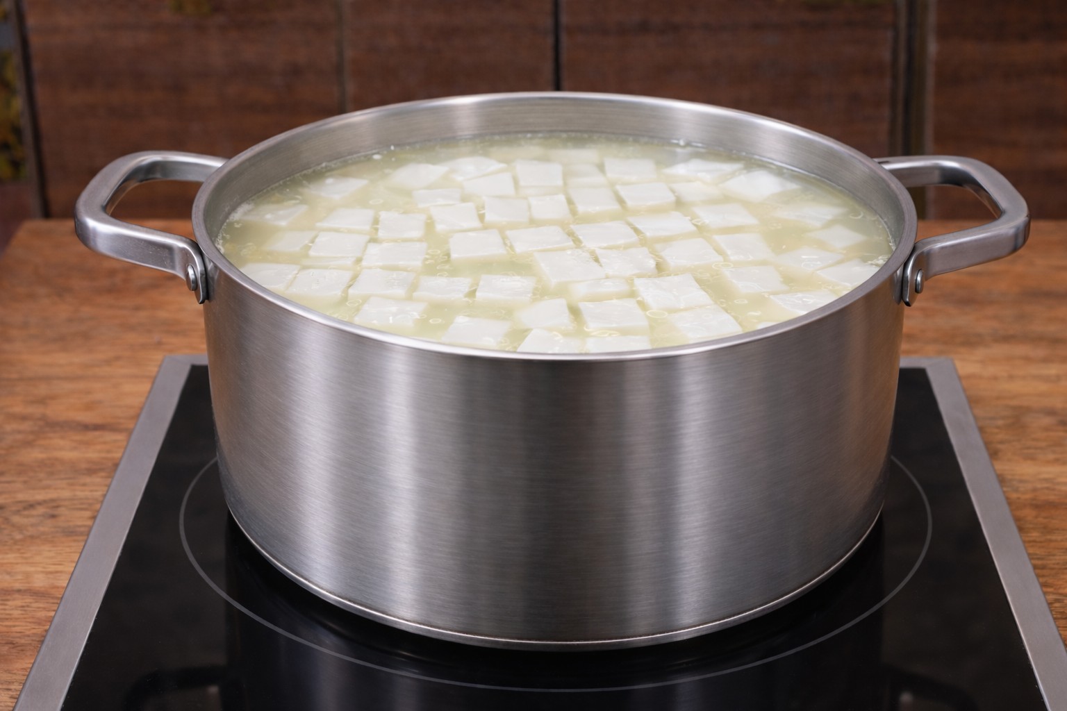 рецепт приготовления пивного сыра - разрезаем сгусток