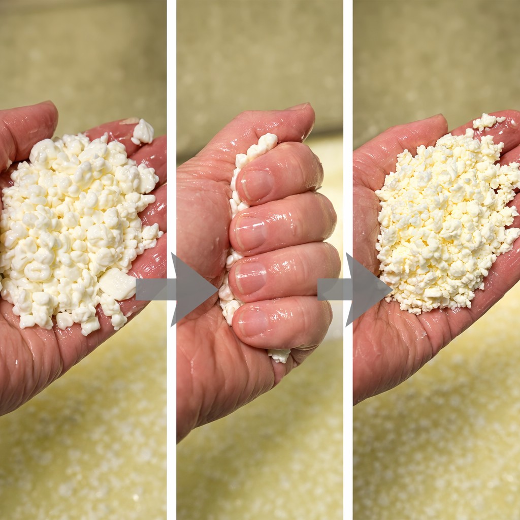 рецепт приготовления пивного сыра - сжимаем сырное зерно